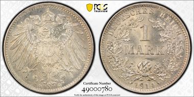 1914-D Mark J-17 Ag MS64