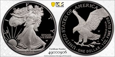 2024-W  $1 Silver Eagle First Strike PR70DCAM