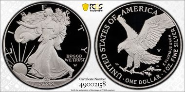 2022-W  $1 Silver Eagle First Strike PR70DCAM