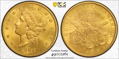 1894-S $20 MS62