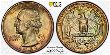 1949 25C MS66