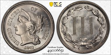 1873 3CN Closed 3 MS66