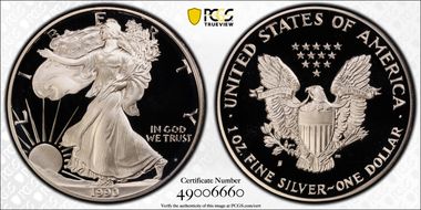 1990-S $1 Silver Eagle PR69DCAM