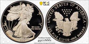 1987-S $1 Silver Eagle PR69DCAM
