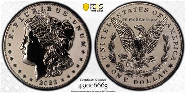 2023-S $1 Morgan Dollar Rev PR Two-Coin Reverse Proof Set PR69