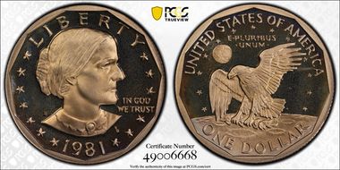 1981-S SBA$1 Type 1 PR68DCAM