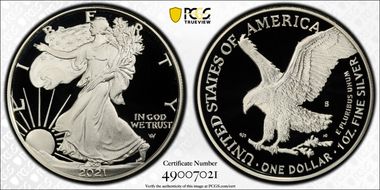 2021-S $1 Silver Eagle - Type 2 PR70DCAM