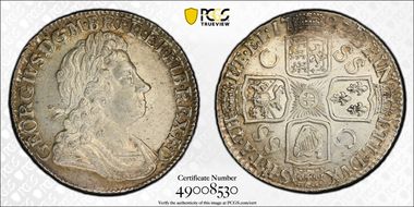 1723 Shil S-3647 First Bust S.S.C. Rev MS62
