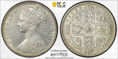 1849 Florin S-3890 AU58