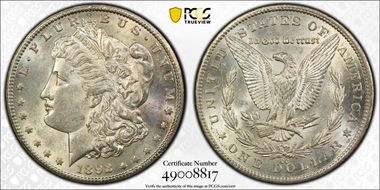 1892-CC $1 AU58