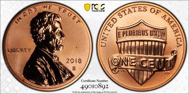 2018-S 1C Reverse Proof 50th Anniversary Set PR69RD