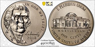 2018-S 5C Reverse Proof 50th Anniversary Set PR68