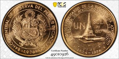 1976-L Sol Battle of Ayacucho MS65