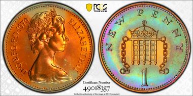 1979 1p S-B1 New Penny PR66RB