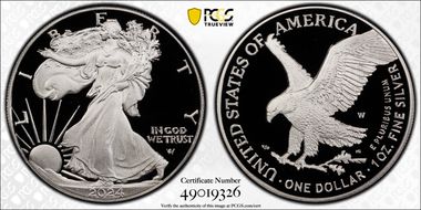 2024-W  $1 Silver Eagle First Strike PR70DCAM