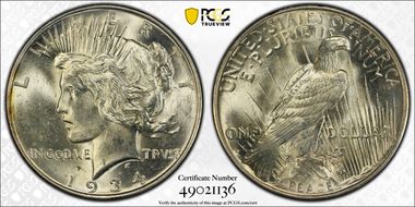 1934-D $1 MS62