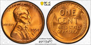 1958-D 1C MS66RD