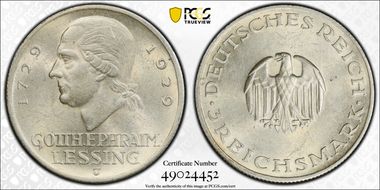 1929-J 3 Mk Lessing J-335 MS62