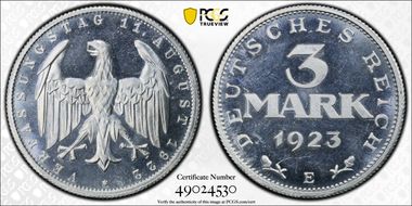 1923-E 3 Mk Constitution J-303 PR64DCAM