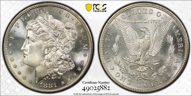 1881-S $1 MS66+ 