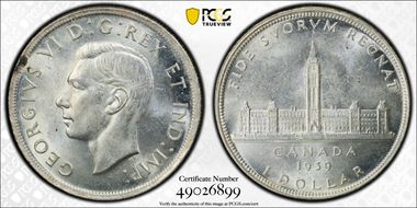 1939 S$1 MS62