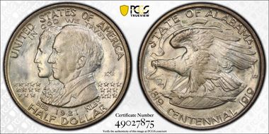 1921 50C Alabama, 2X2 MS66+