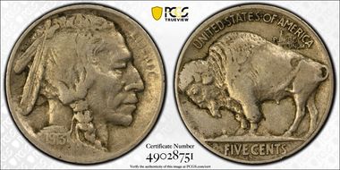 1913-S 5C Type 2 VF25