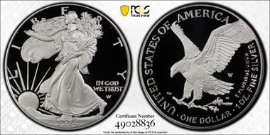 2024-W  $1 Silver Eagle PR70DCAM