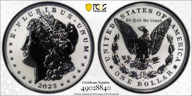 2023-S $1 Morgan Dollar Rev PR Two-Coin Reverse Proof Set PR70