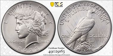 2023 $1 Peace Dollar MS70