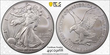 2023-W $1 Burnished Silver Eagle SP70