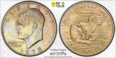 1972 $1 Type 3 MS65