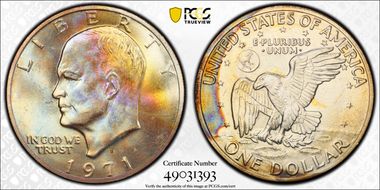 1971-S $1 Silver MS67
