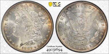 1882 $1 MS63