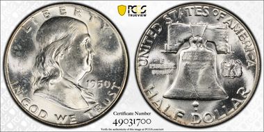 1950 50C MS64FBL