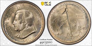 1936 50C Cleveland MS67+