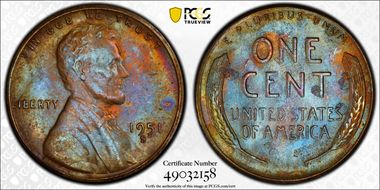 1951-S 1C MS63BN