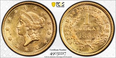 1853 G$1 MS61