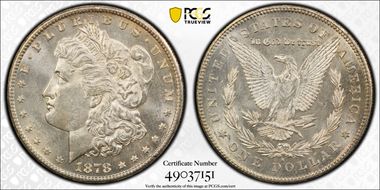 1878-S $1 MS62
