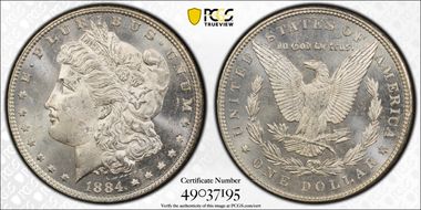 1884 $1 MS63PL