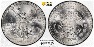1985-Mo Onza Libertad Ag MS67