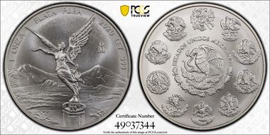 2020-Mo Onza Libertad Ag First Strike MS70