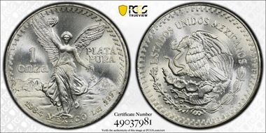 1984-Mo Onza Libertad Ag MS68