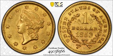 1853 G$1 MS61