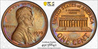 1970-S 1C Large Date AU53BN