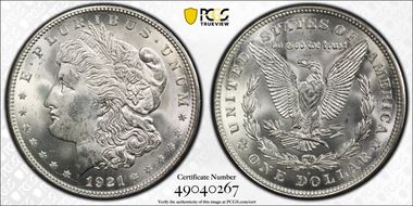 1921-D $1 MS67