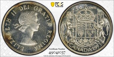 1953 50C SD No Strap MS64