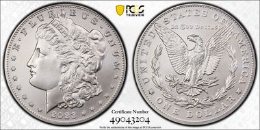 2023 $1 Morgan Dollar MS70