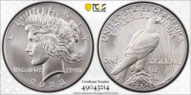 2023 $1 Peace Dollar MS70
