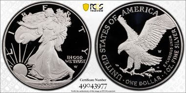 2024-W  $1 Silver Eagle First Strike PR70DCAM